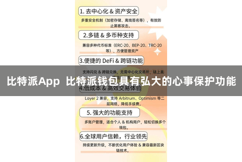 比特派App  比特派钱包具有弘大的心事保护功能